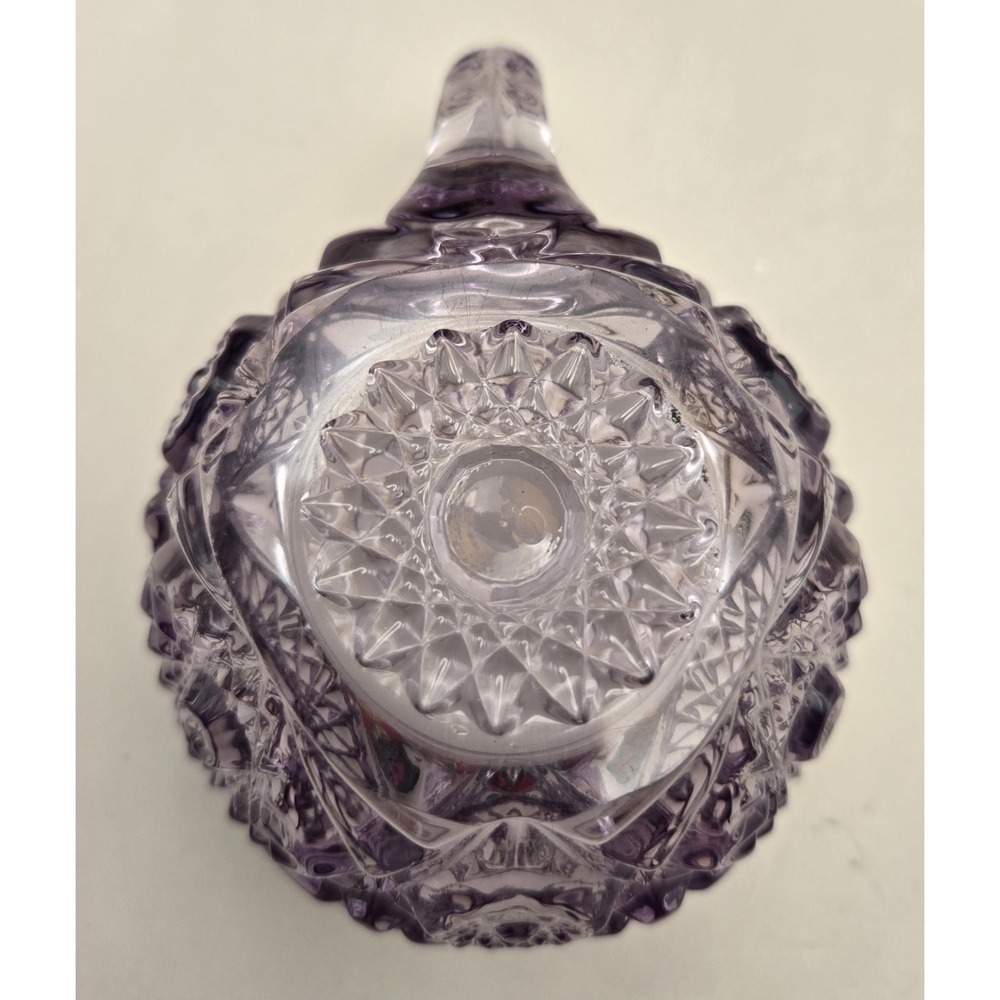 Lilac Crystal Cup Starburst Pattern. Hand Crafted 1990's (#19) - Picture 10 of 10